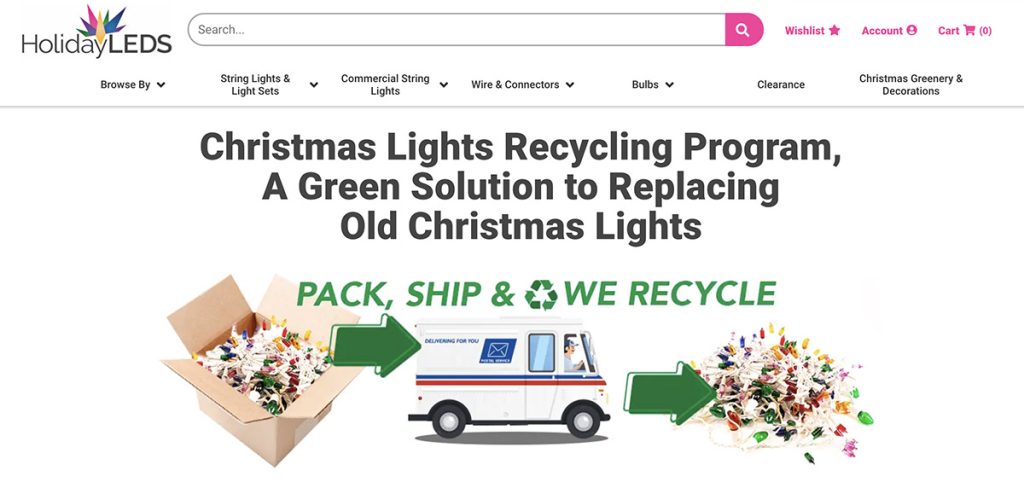 假日LED圣诞灯回收计划网页